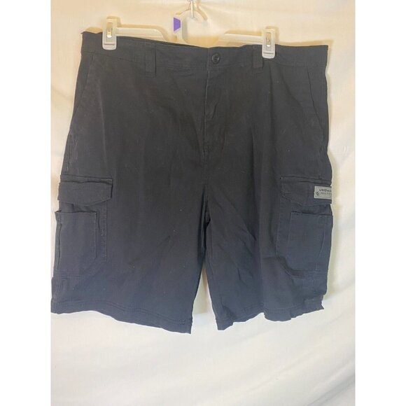 UNIONBAY MENS BLACK CARGO SHORTS WAIST SIZE 42 BIG TALL BERMUDA - Picture 1 of 2
